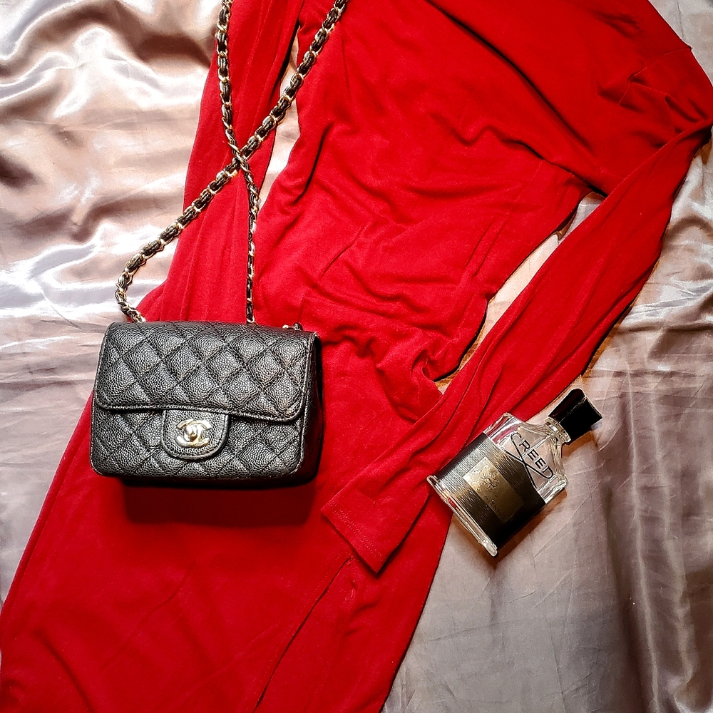 ROOM SERVICE Midi Slit Dress size M